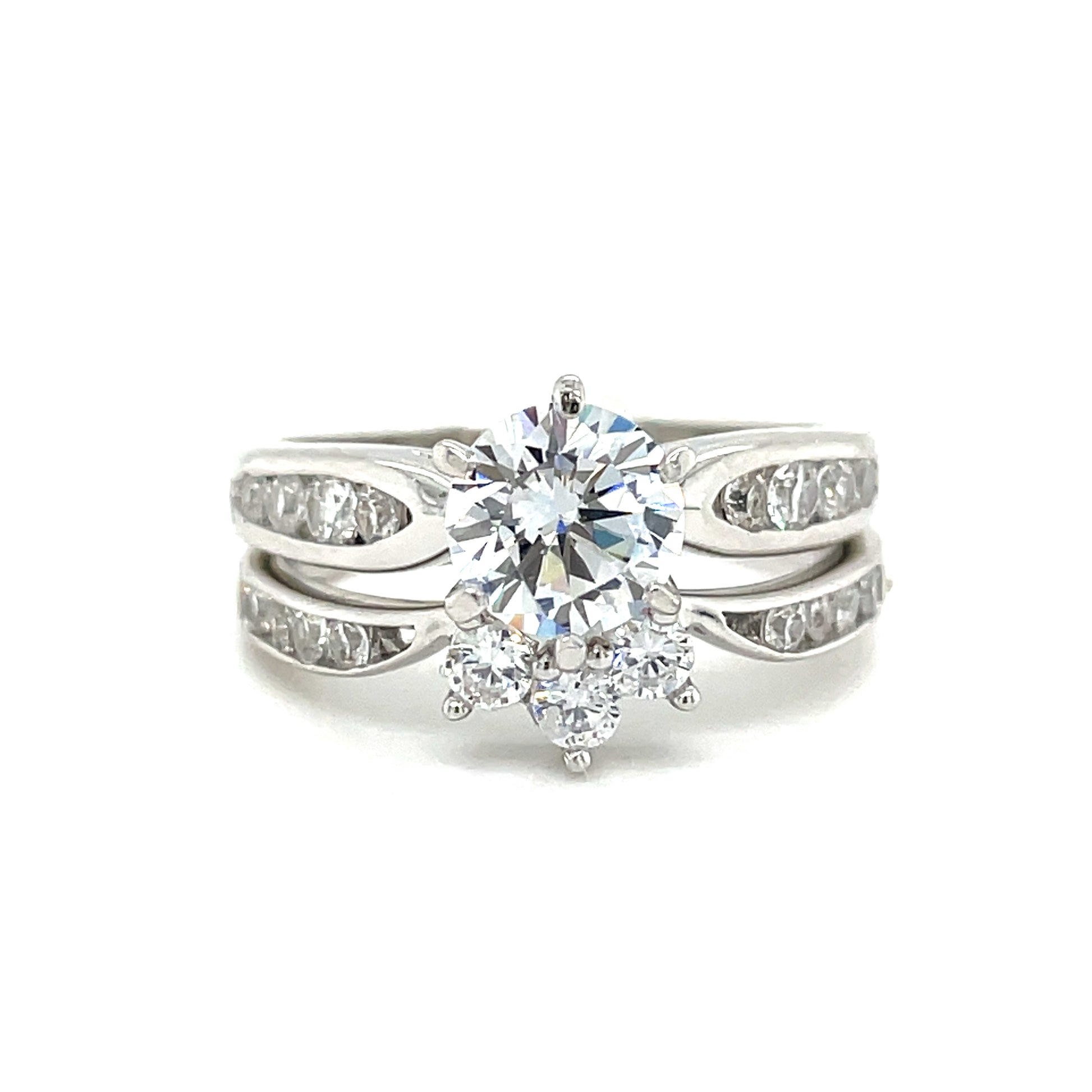 Sil Rings Sil Ring Cz Sol+Shape Ban – NevilleJewellers