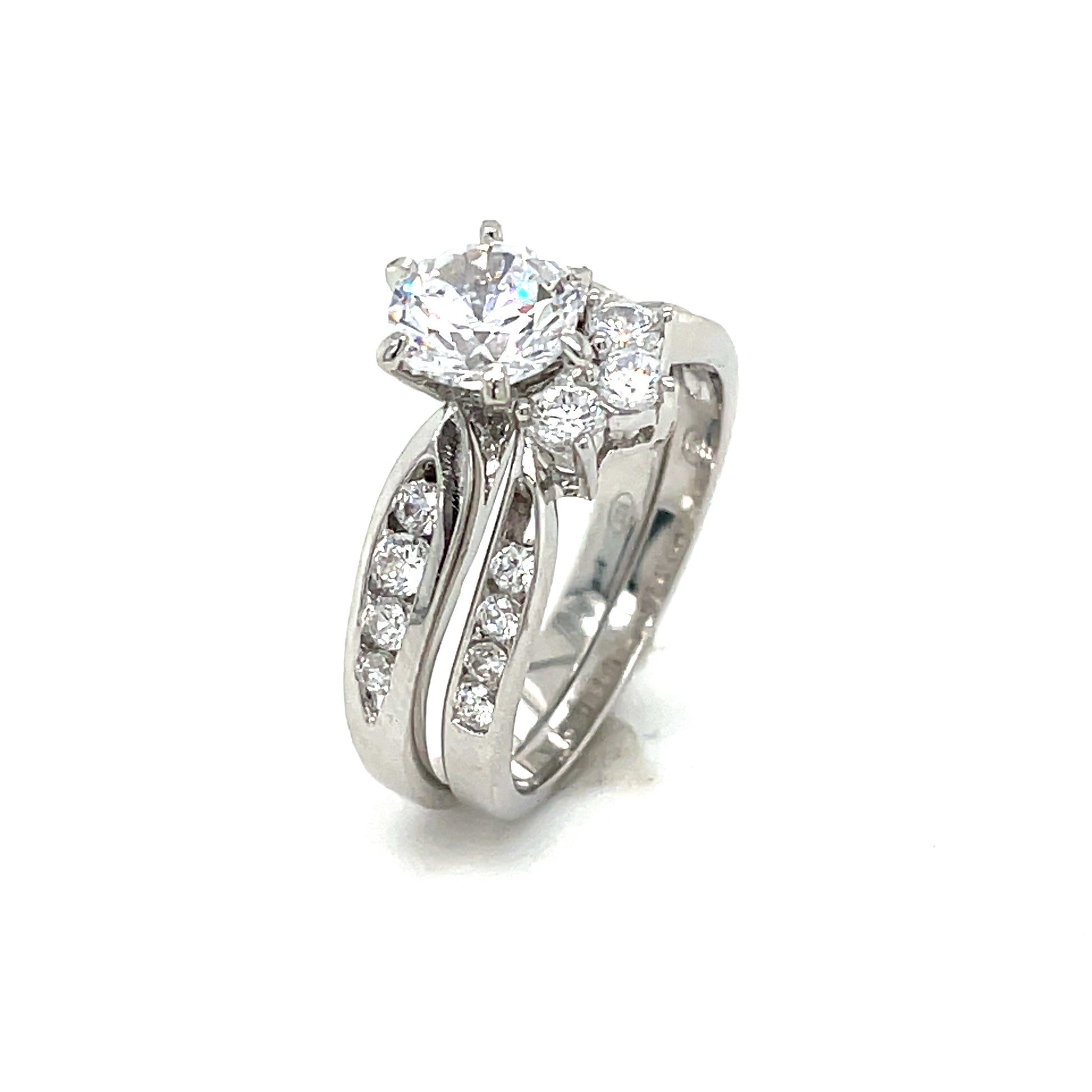 Sil Rings Sil Ring Cz Sol+Shape Ban – NevilleJewellers