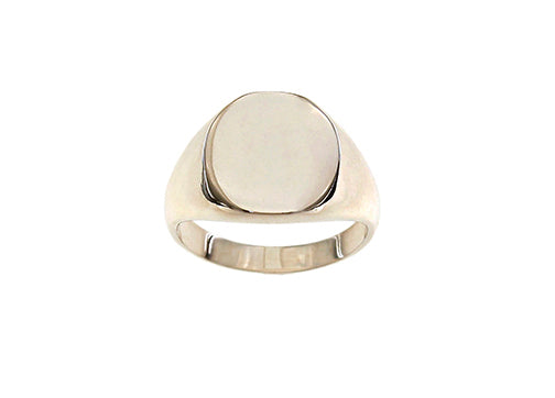 Sterling Silver Gents Plain Signet Ring