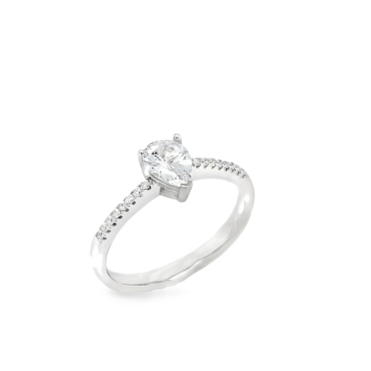 Sterling Silver Cubic Zirconia Marquise Solitaire Ring