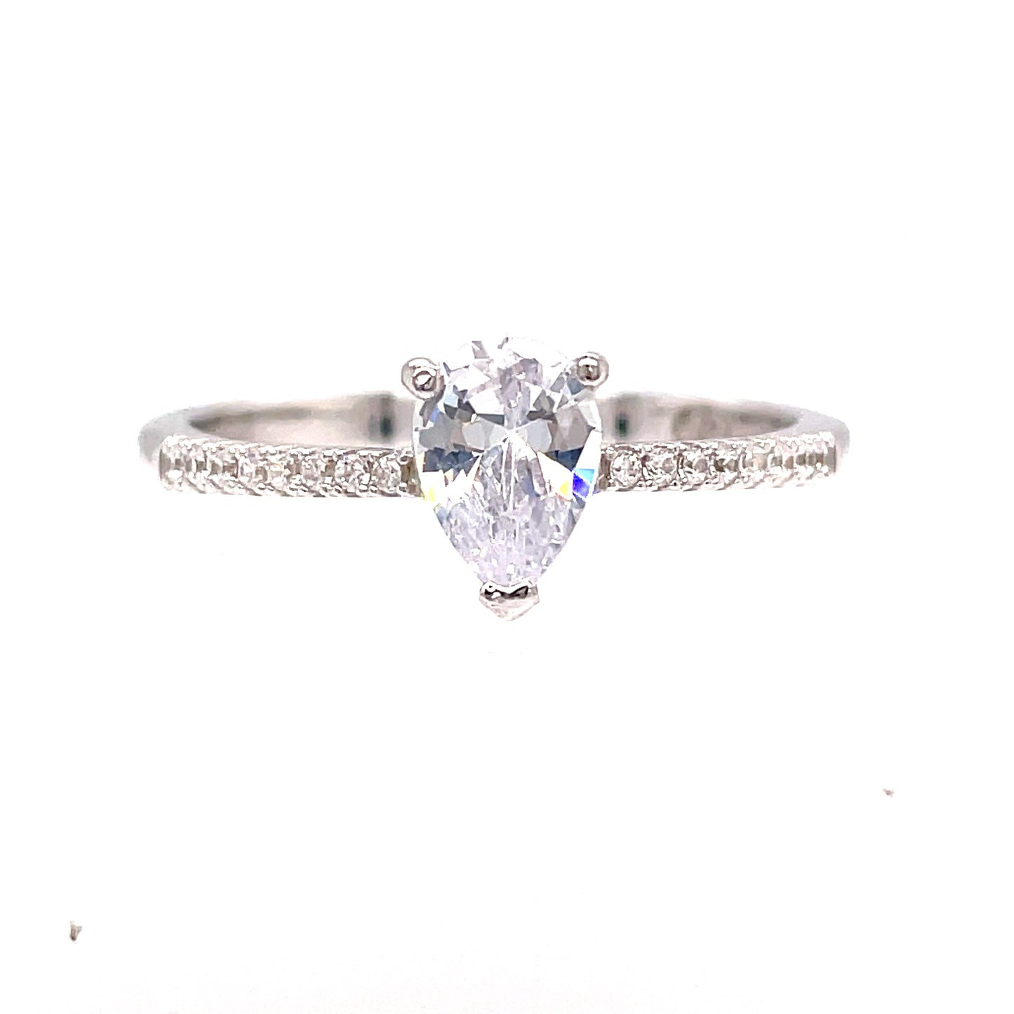 Sterling Silver Cubic Zirconia Marquise Solitaire Ring