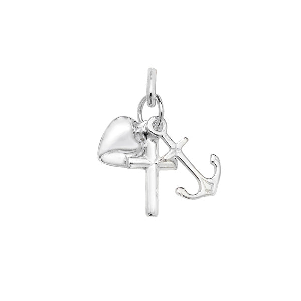 Sterling Silver Faith Hope And Charity Pendant