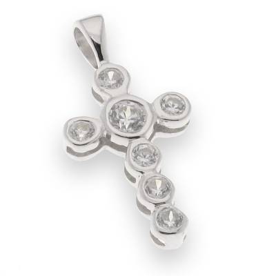 Sterling Silver Cubic Zirconia Cross