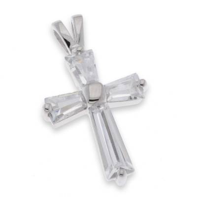 Sterling Silver Cubic Zirconia Cross