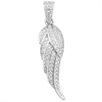 Sterling Silver Cubic Zirconia Angel Wing Pendant