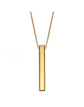 Sterling Silver Gold Plated Long Bar Drop Pendant