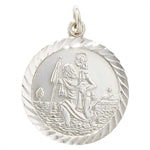 Sterling Silver St. Christopher Medal Large Pendant