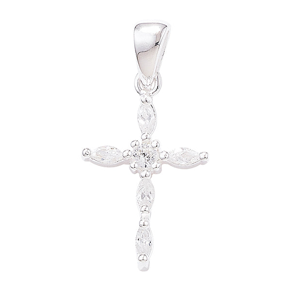 Sterling Silver Cubic Zirconia Cross Pendant