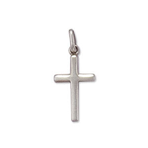 Sterling Silver Plain Cross And Chain Medium