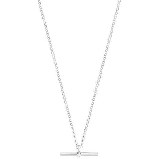 Silver Pendant Belcher Chain With T/Bar