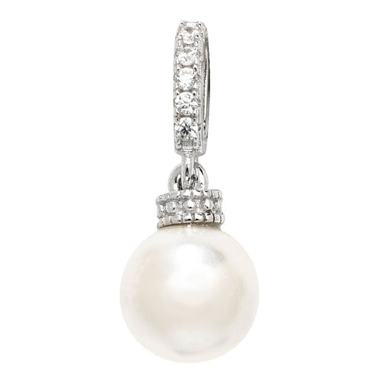 Silver Pendant Pearl Cubic Zirconia