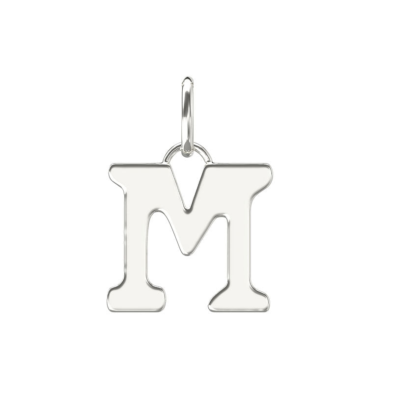 Sterling Silver Initial M Pendant