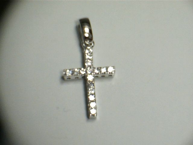 Sterling Silver Stone Set Cross