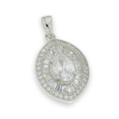 Sterling Silver Cubic Zirconia Pendant