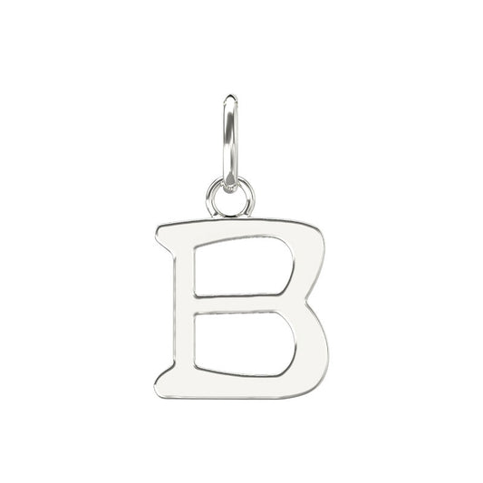 Sterling Silver Initial B Pendant