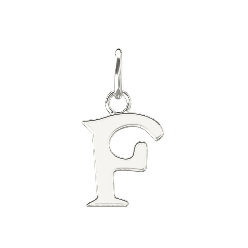 Sterling Silver Initial F Pendant