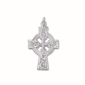 Sil Cross Celtic Block  27MM X 14MM