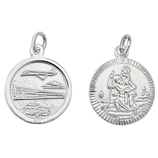 Sterling Silver St. Christopher Medal And Chain