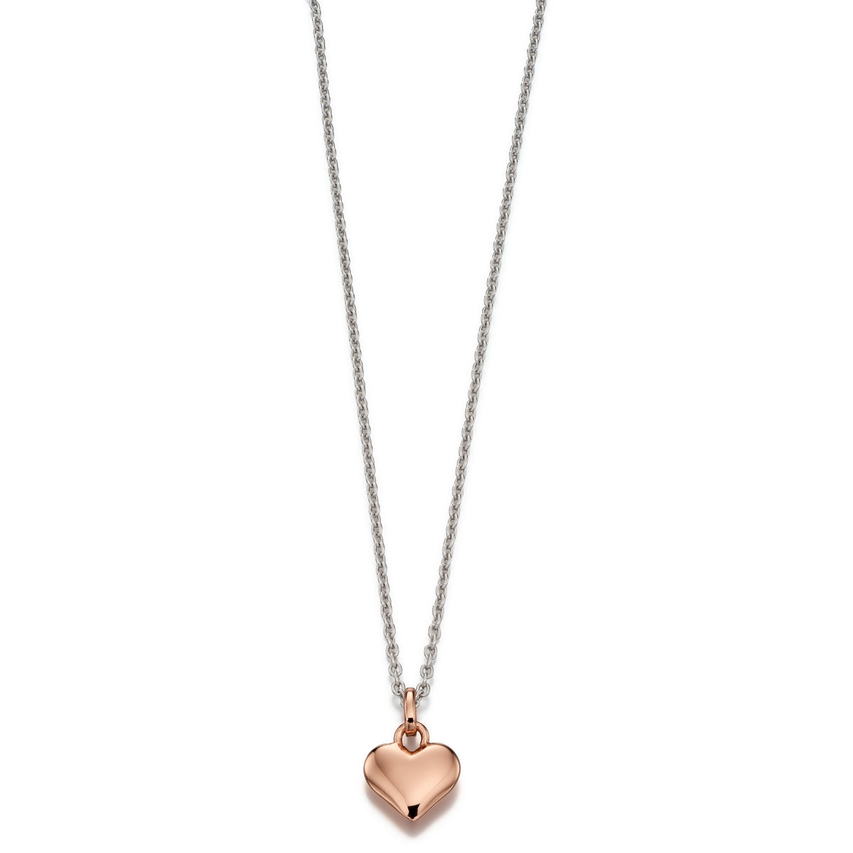 Sterling Silver Childs Rose Heart 'Skyler' Pendant