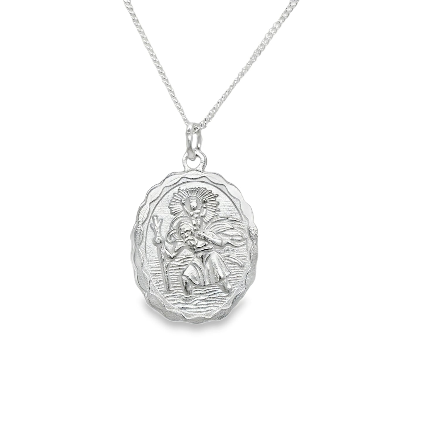 Sterling Silver St.Christopher 22mm Medal