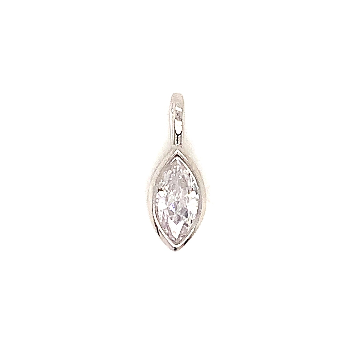 Sterling Silver April Cz Birthstone Charm