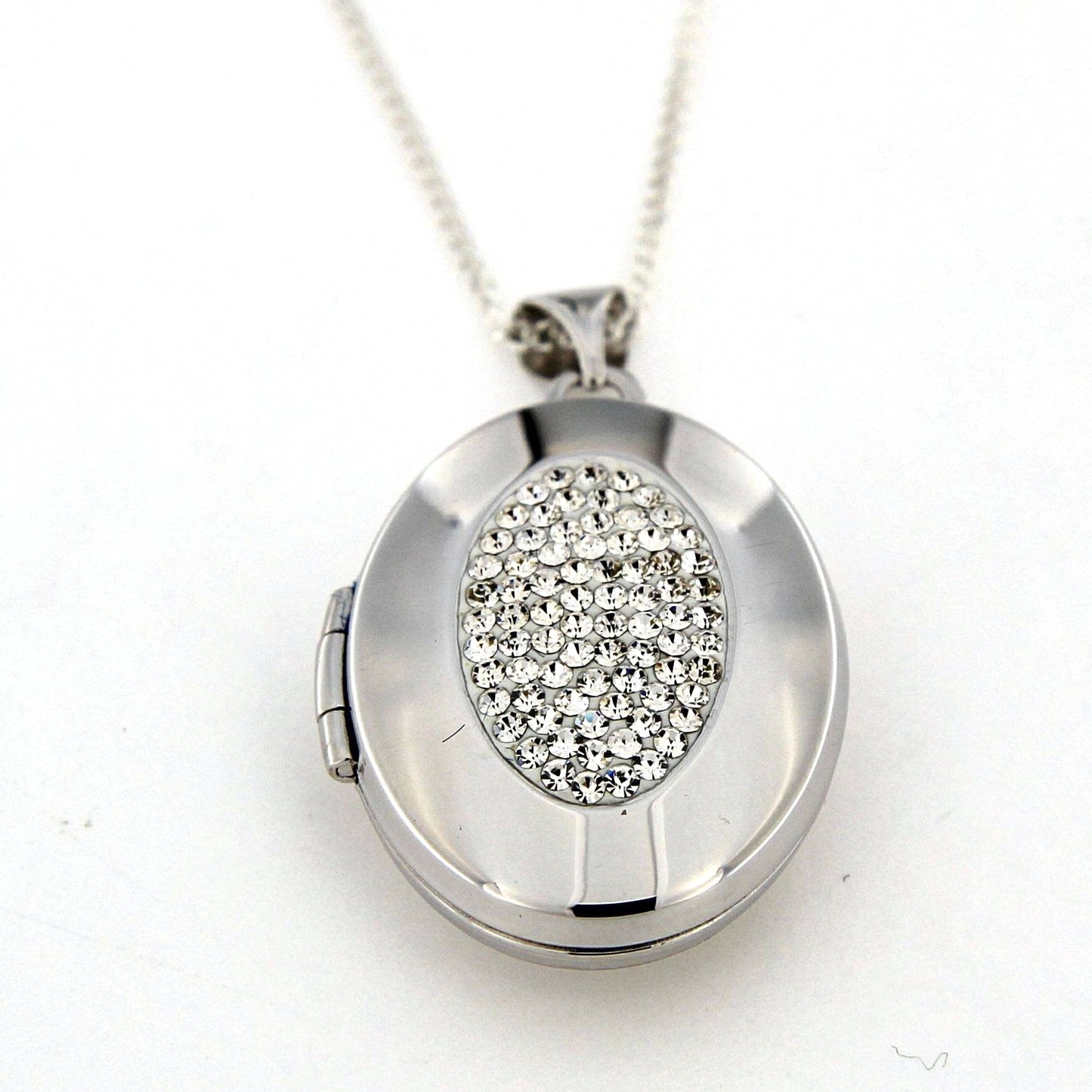Sterling Silver Cubic Zirconia Locket