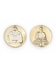 Mi Moneda Medium Buddha Gold Plated Disc