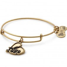 Alex And Ani Love Bangle In Gold