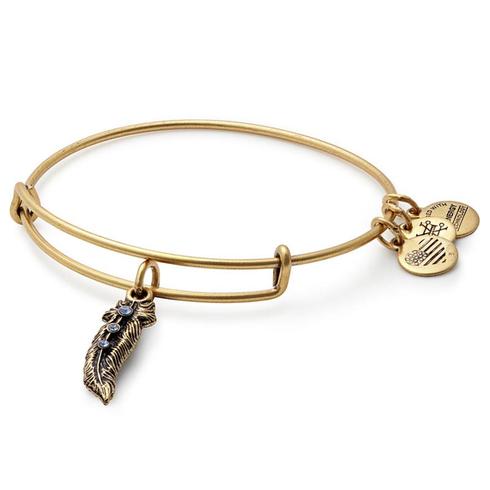 Alex And Ani Feather Bangle In Gold