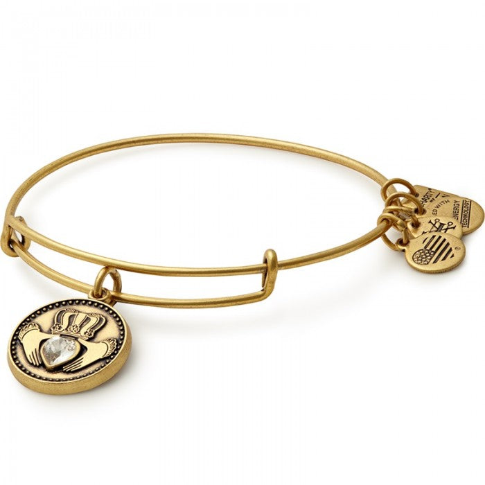 Alex And Ani Claddagh Bangle In Gold