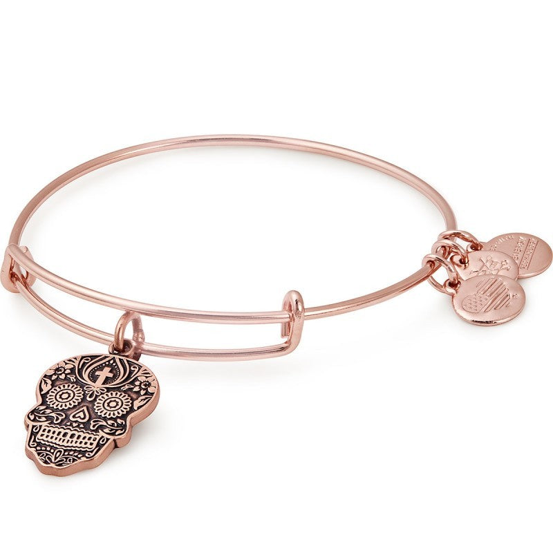 Calavera Alex & Ani Bangle In Rose