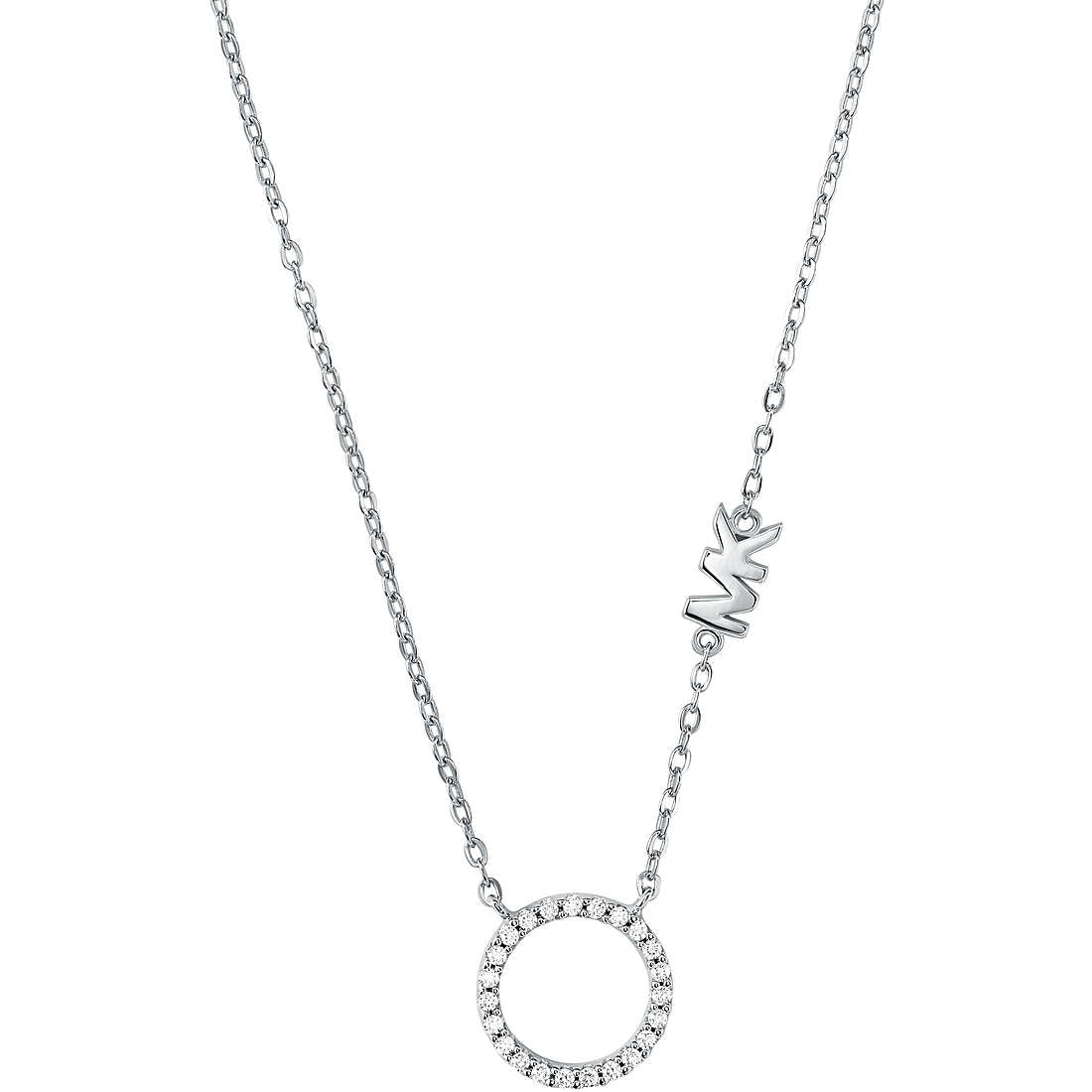 Silver Cubic Zirconia Open Circle Michael Kors Pendant
