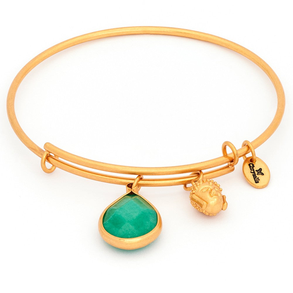 Emerald Jade May Chrysalis Bangle In Gold