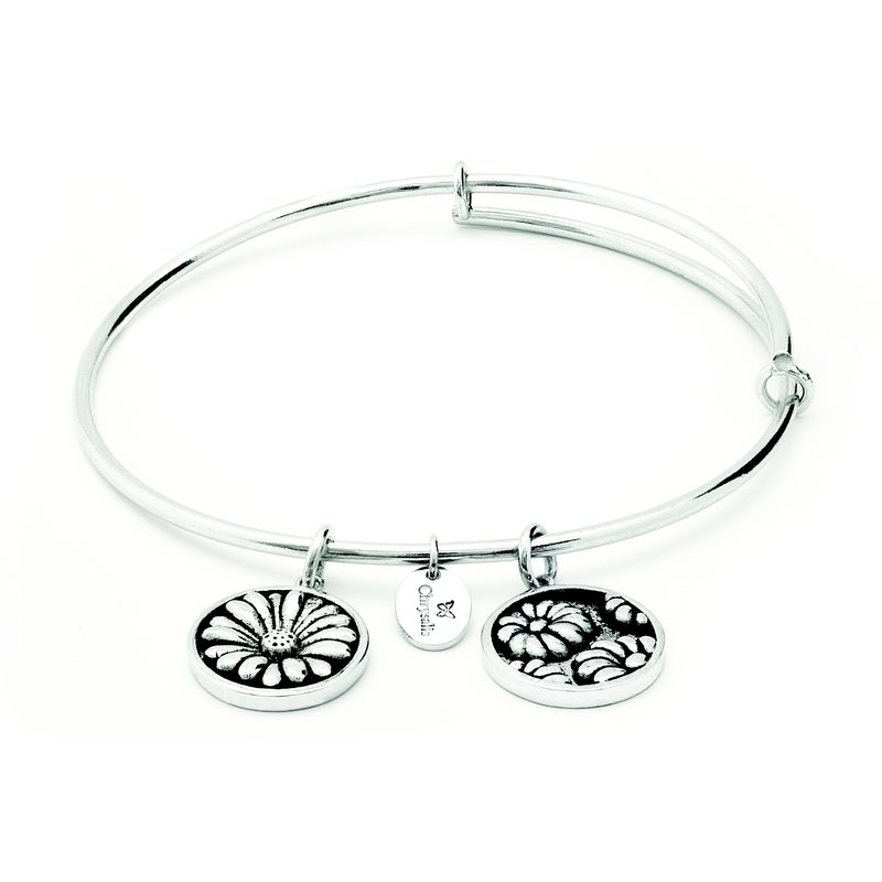 April Daisy Chrysalis Bangle In Silver