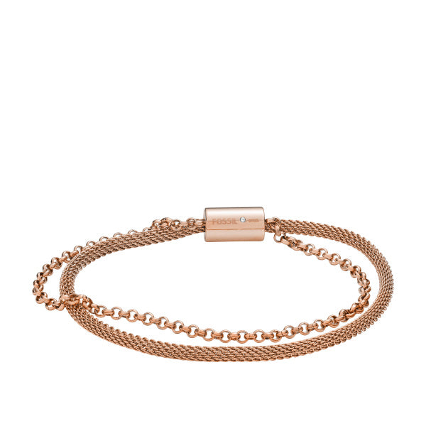 Fossil Shakey Disc Dbl Row Bracelet