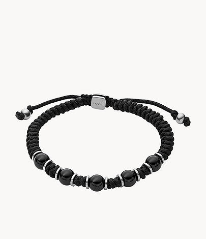 Fossil Bracelet Black Onyx Beaded