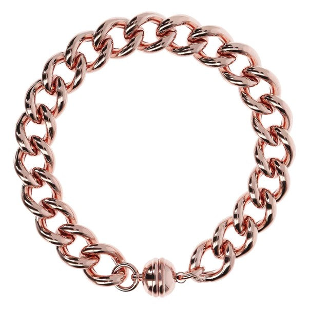 Bronzallure Curb Link Magnetic Clasp Bracelet
