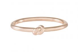 Bronzallure Knot Bangle In Rose