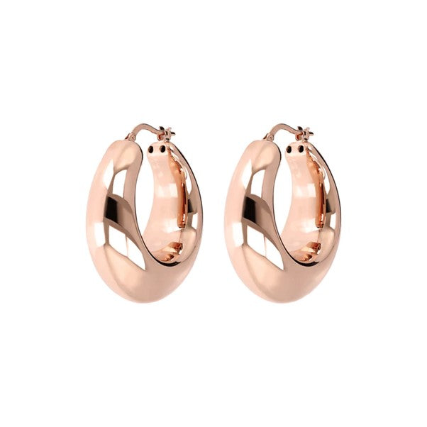 Bronzallure Domed Chunky Hoop Earring