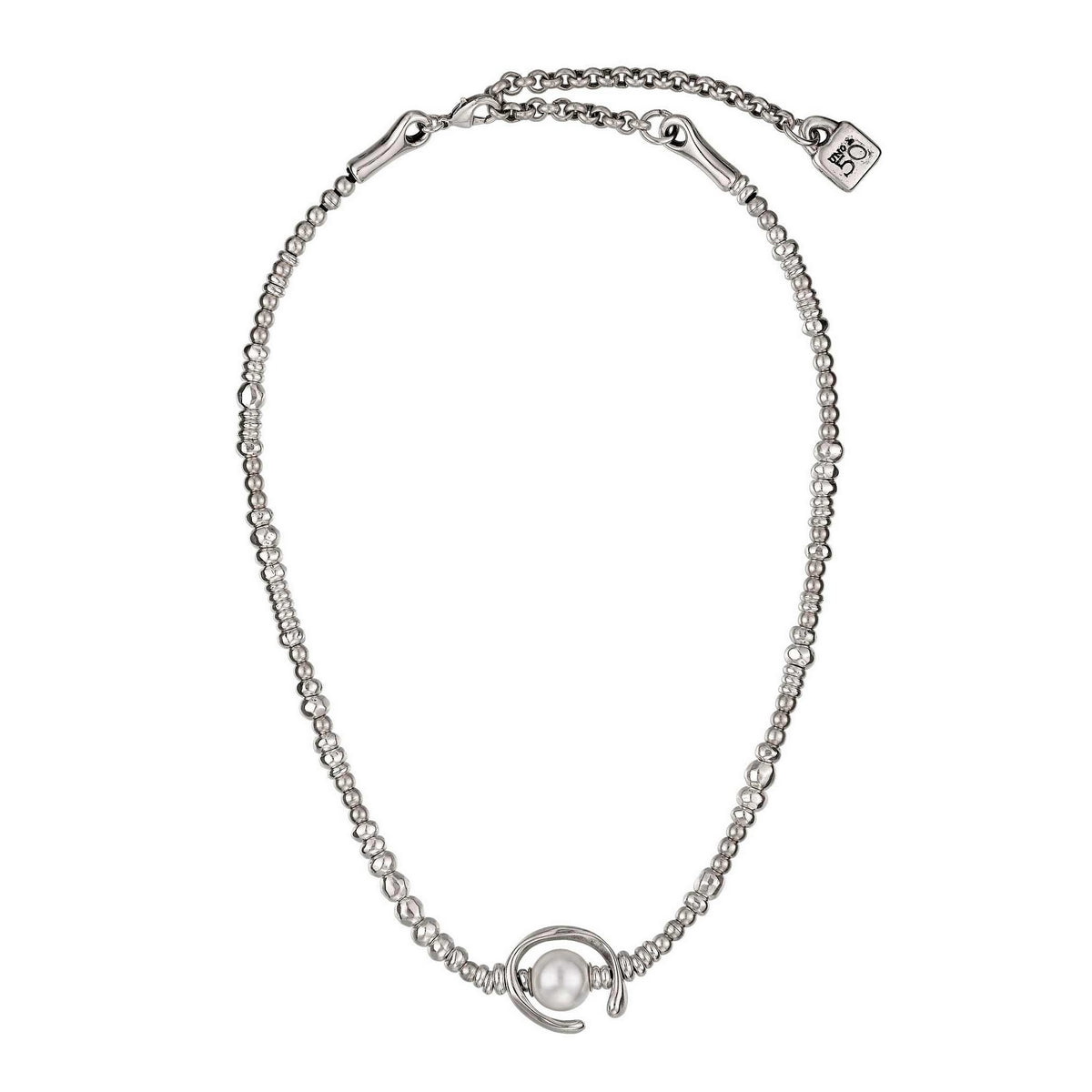 Uno De 50 Another Round Pearl And Silver  Mix 16mm Necklet