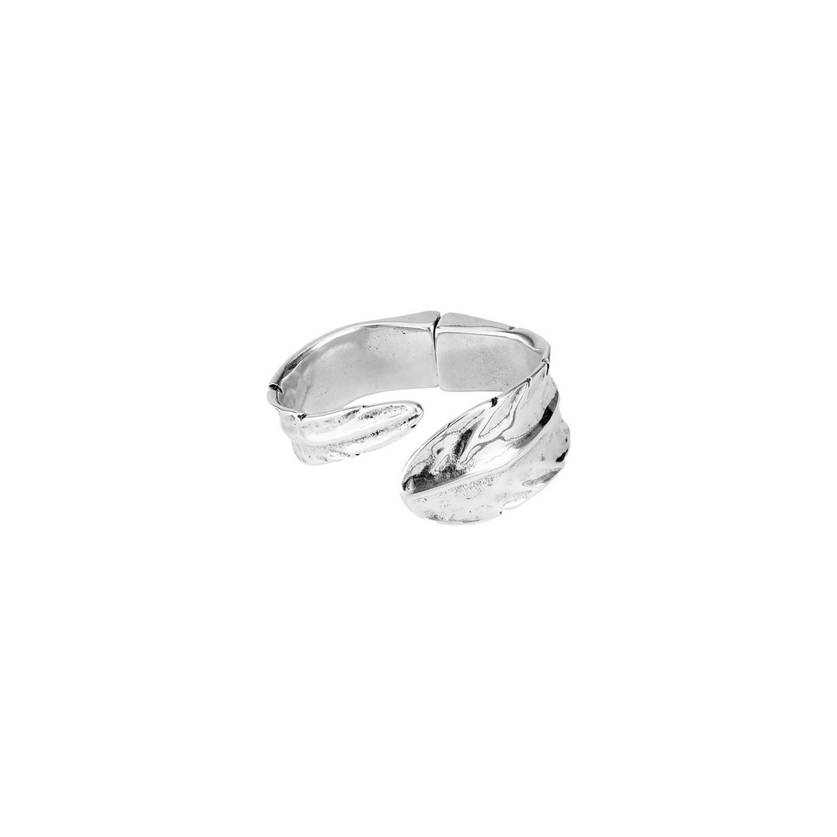 Uno De 50 Silver Plated Feather 15mm Bangle