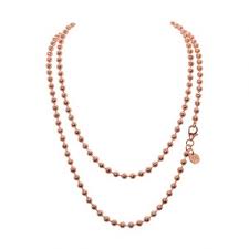 Nikki Lissoni 80cm 3mm Beaded Rose Plated Chain