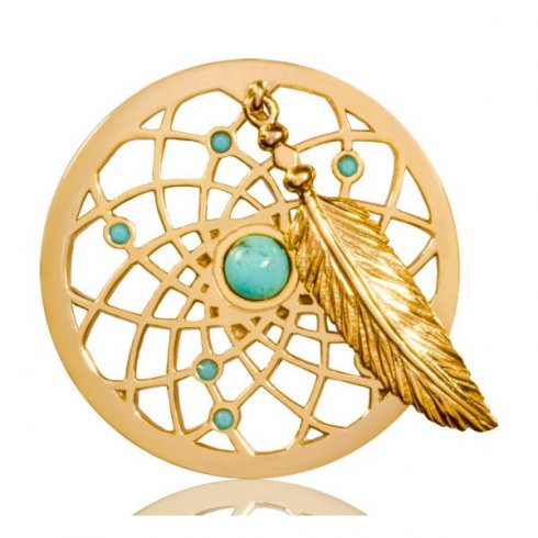 Gold Plated Turquise Dreamcather Nikki Lissoni Disc