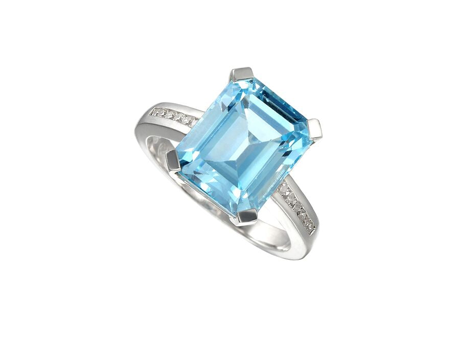 Sterling Silver Blue Lagoon Dress Ring