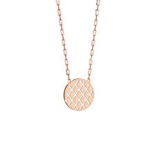 Rebecca Double Round Disc Rose Necklet
