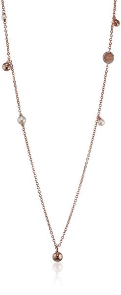 Rebecca Stone Set Hollywood Pearl Rose Plated Necklet