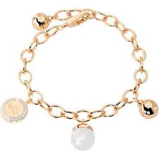 Rebecca Stone Set Hollywood Pearl Yellow Plated Bracelet