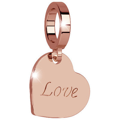My World Love Heart Charm In Rose