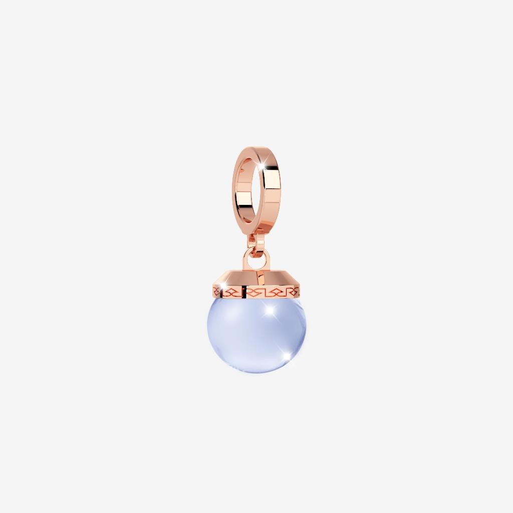 My World Purple Ball Charm In Rose