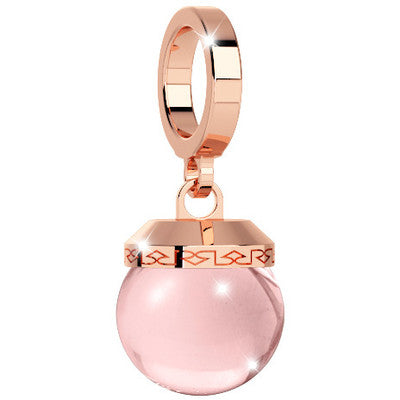 My World Quartz Ball Charm In Rose